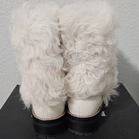 Coach Women's White Fur Winter Boots - Picture 7 of 12